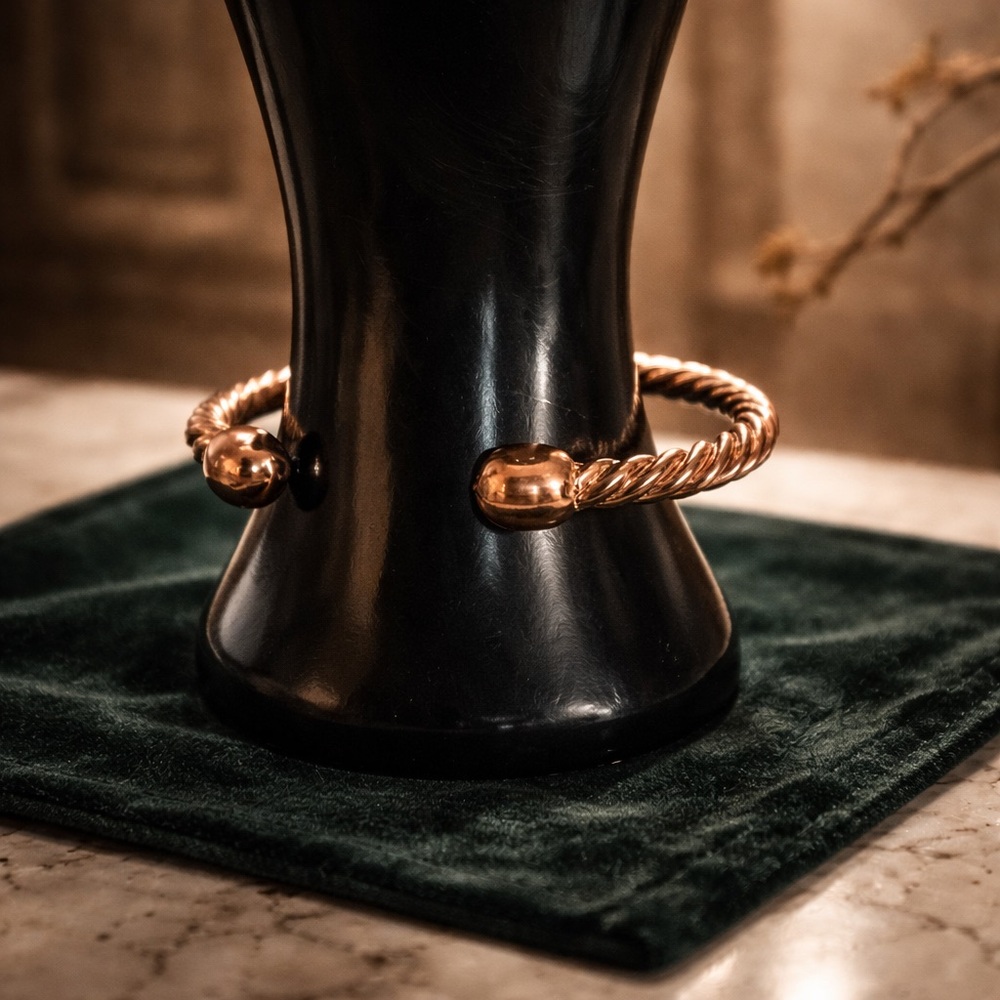 Elegant Copper Twisted Bracelet